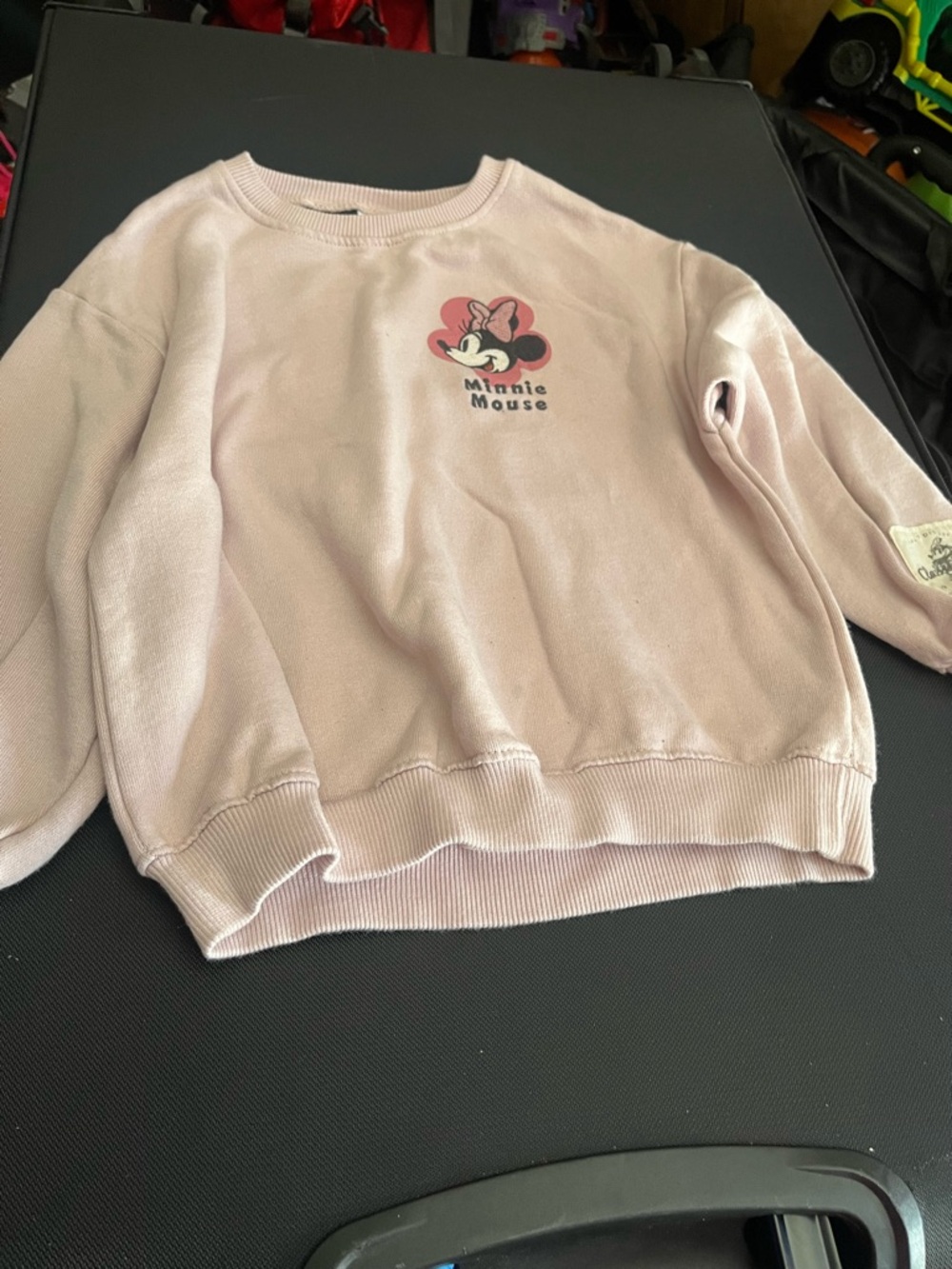 Zara kids Disney Minnie Mouse Light Pink Crewneck Sweatshirt